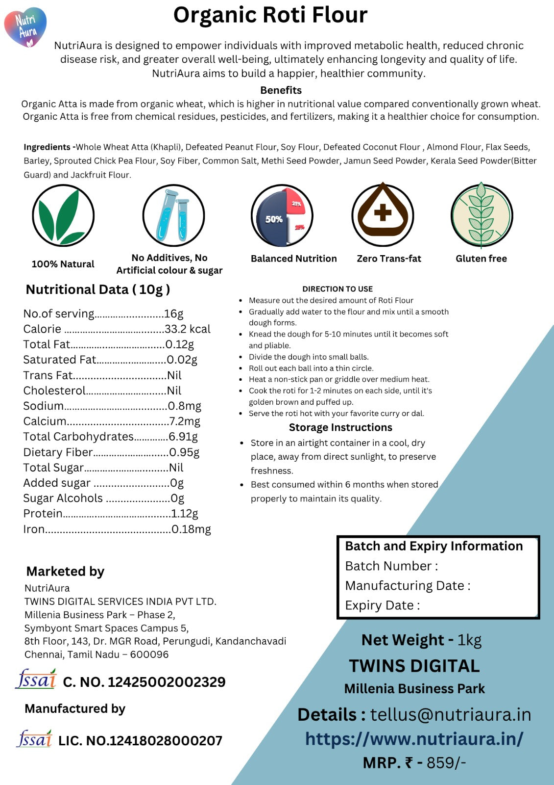 Organic Roti Flour