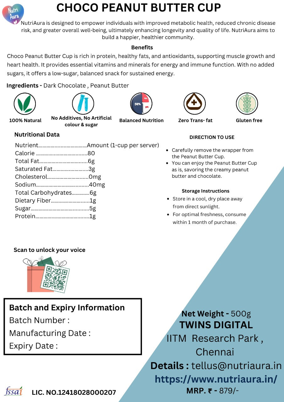 Choco Peanut Butter Cup (6) - NutriAura