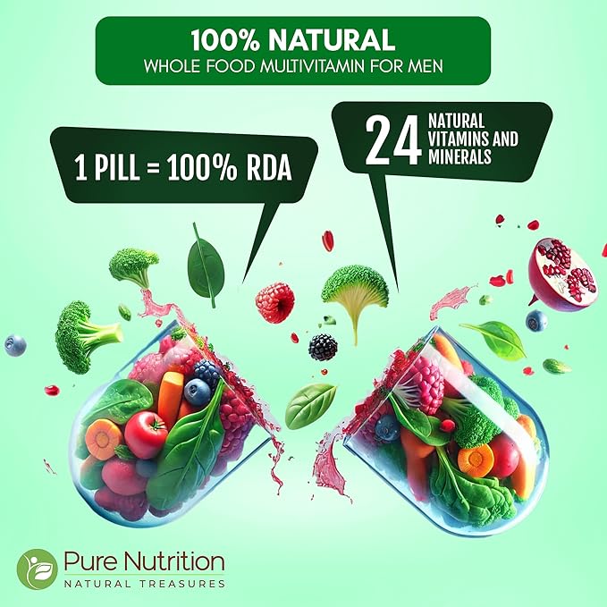 Pure Nutrition Whole Food Multivitamins for Men | 90 Tabs