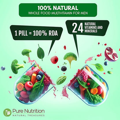Pure Nutrition Whole Food Multivitamins for Men | 90 Tabs