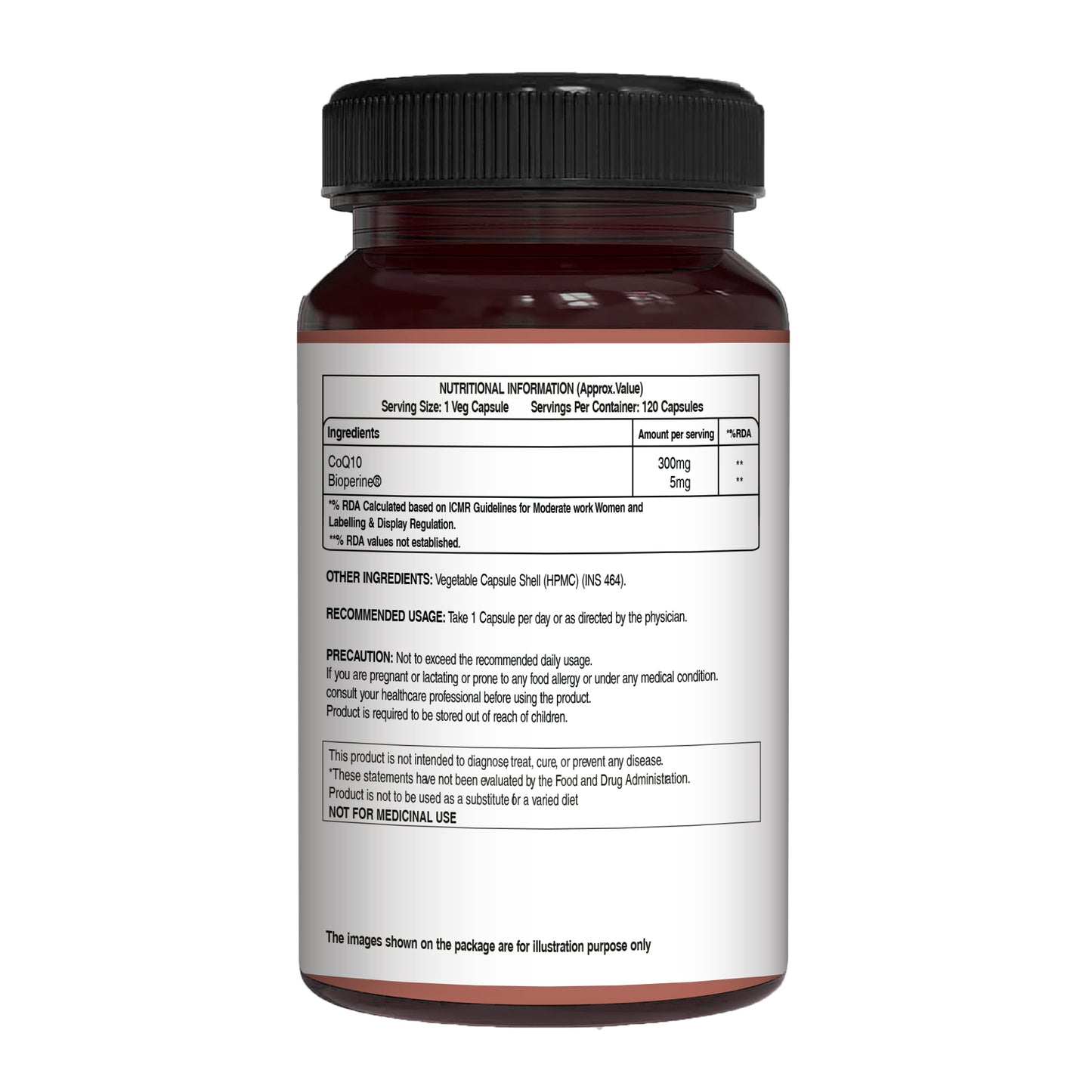 Pure Nutrition CoQ10 Complex with BioPerine® | 120 Veg Capsules