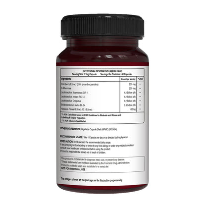Pure Nutrition Cranberry & Probiotic Blend | 120 Veg Capsules