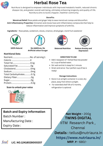 Herbal Rose tea - NutriAura