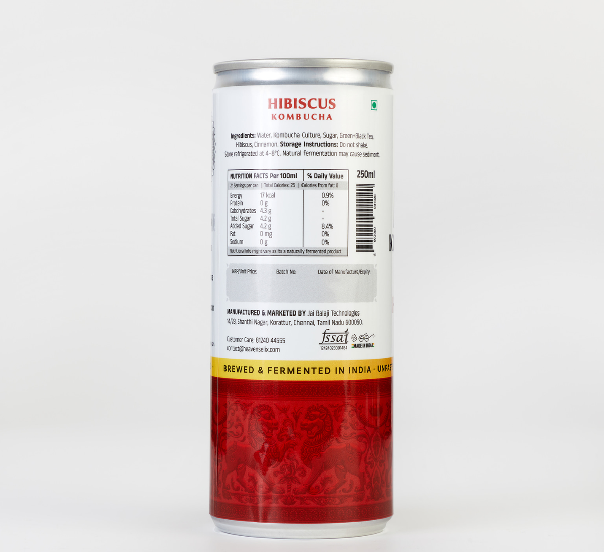 ELIX Kombucha |  4 Flavours – Sulaimani, Original, Hops, Hibiscus - 4 x 250ml Cans