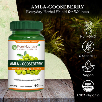 Pure Nutrition Amla Extract 1000mg | 60 Veg Caps