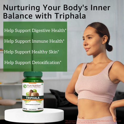 Pure Nutrition Organic Triphala Tablet - 1200mg | 120 Count