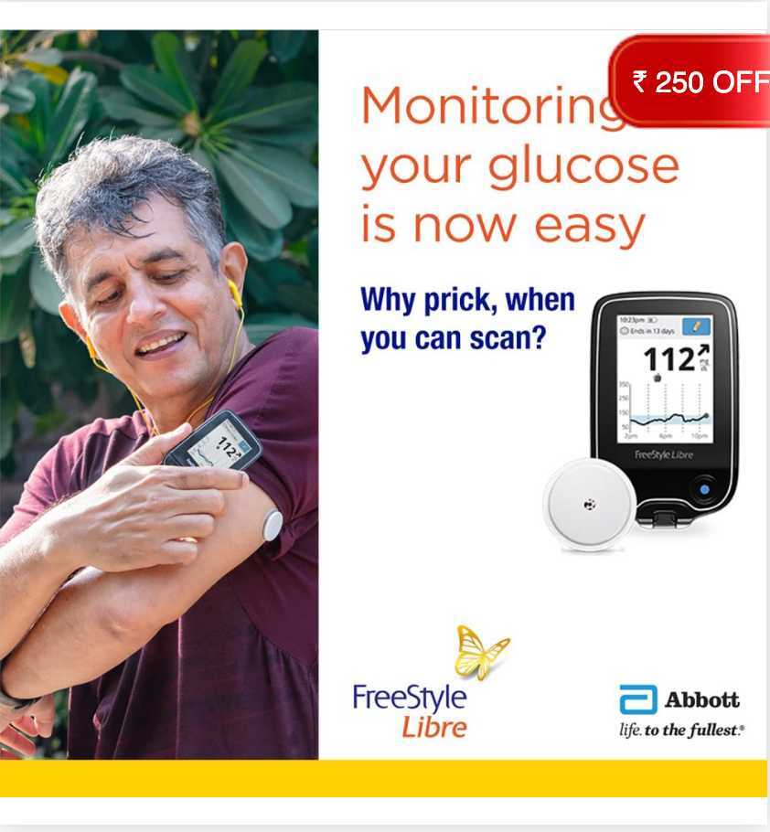 Abbott Freestyle CGM Libre Sensor// HSN-0049031 - NutriAura