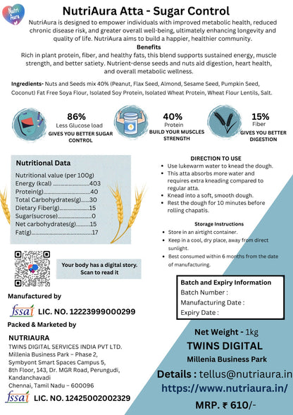 NutriAura Atta - Sugar Control