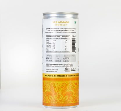 ELIX Kombucha |  4 Flavours – Sulaimani, Lavender, Rose, Original - 4 x 250ml Cans
