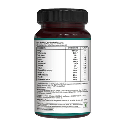 Pure Nutrition Veg Omega Blend | 60 Veg Capsules