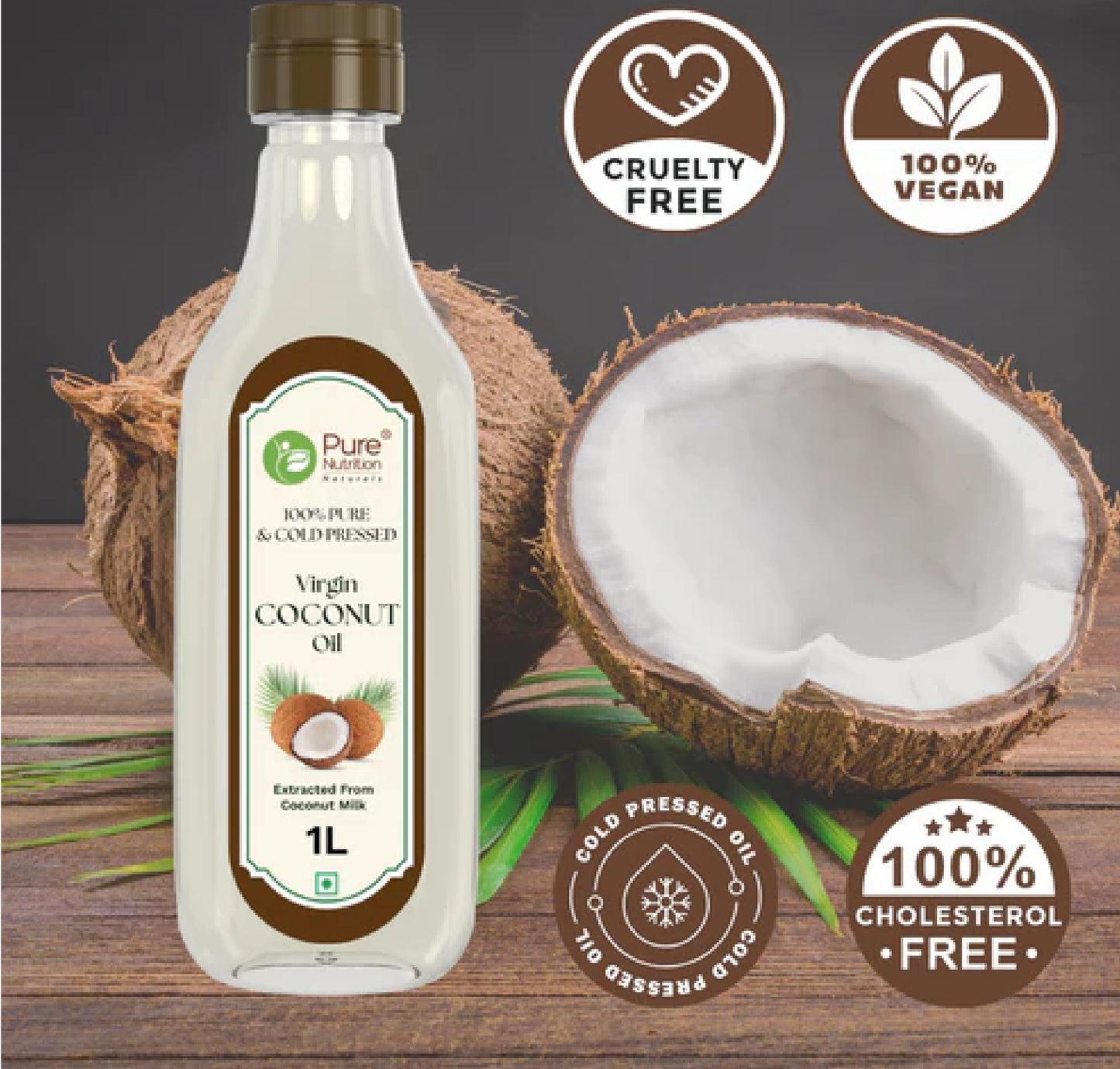 Virgin Coconut Oil 1000ml | Cold Pressed, 100% Pure & Unrefined