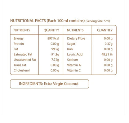 Virgin Coconut Oil 1000ml | Cold Pressed, 100% Pure & Unrefined