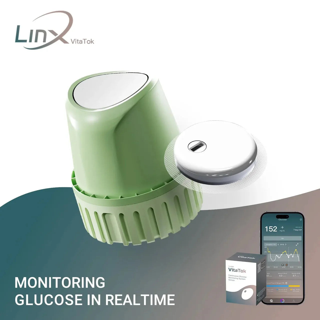 VitaTok™ CGM – AI-Powered Continuous Glucose Monitor | 15-Day Sensor