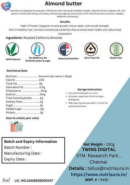 Almond Butter - NutriAura