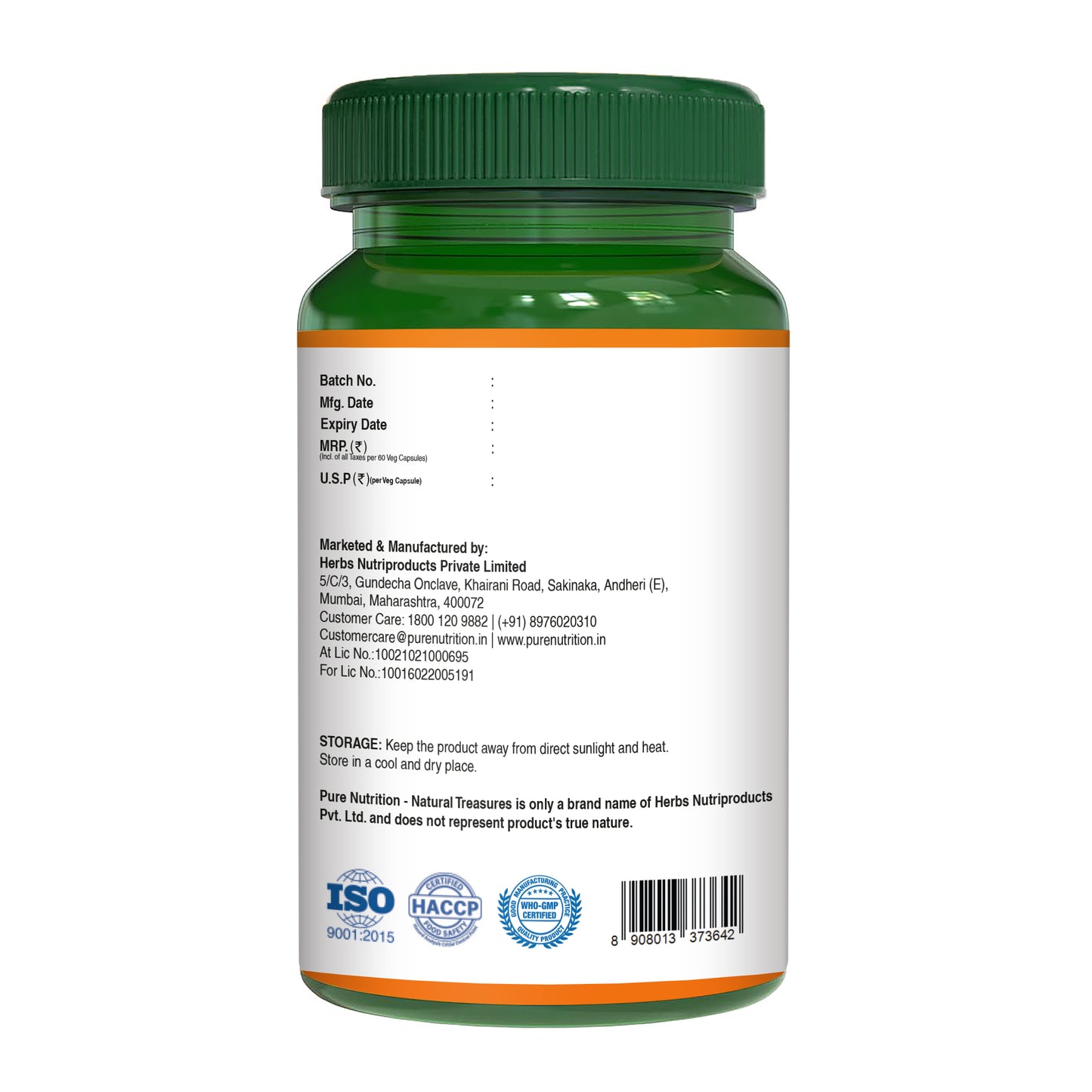 Pure Nutrition Amla Extract 1000mg | 60 Veg Caps