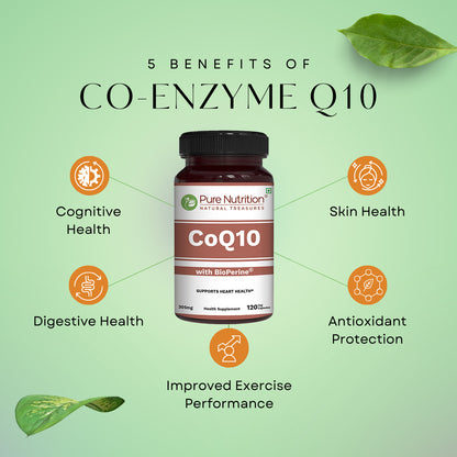 Pure Nutrition CoQ10 Complex with BioPerine® | 120 Veg Capsules