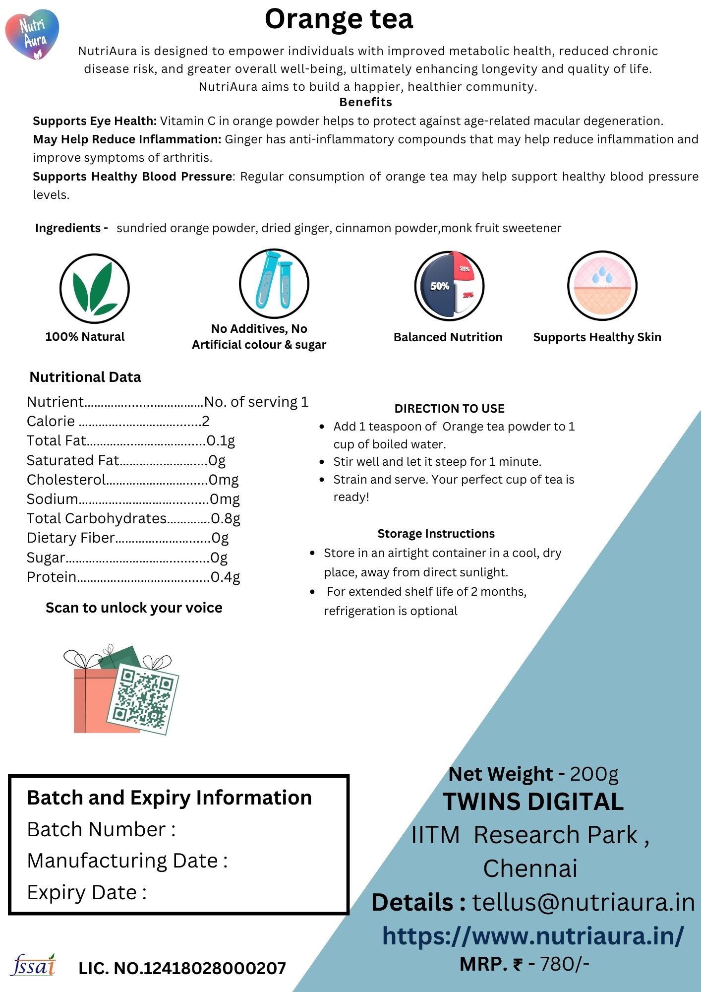 Orange Tea - NutriAura